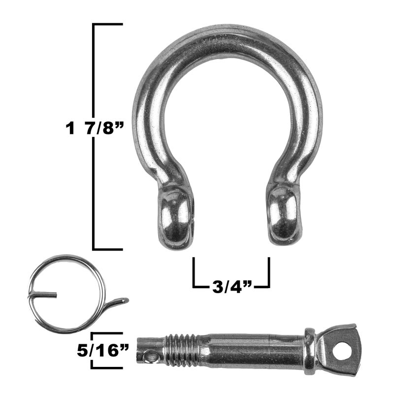 HarborCraft Stainless Anchor Chain with Advanced Lock Ring Shackles Avaiable in 4 Sizes. - Image 5